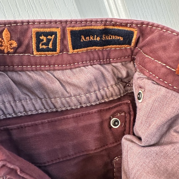 Rock Revival Cadee Ankle Skinny Maroon Jean. - Picture 7 of 9